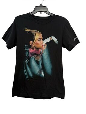 Dua Lipa Medium Future Nostalgia Tour Black Graphic Concert Tee Cotton